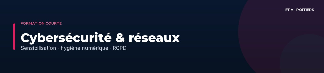 Formations courtes Cybersécurité à Poitiers et en Vienne — IFPA Poitiers, en présentiel, inter et intra-entreprise